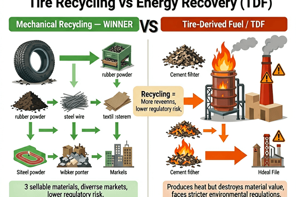 Comparison of recycling vs energy recovery