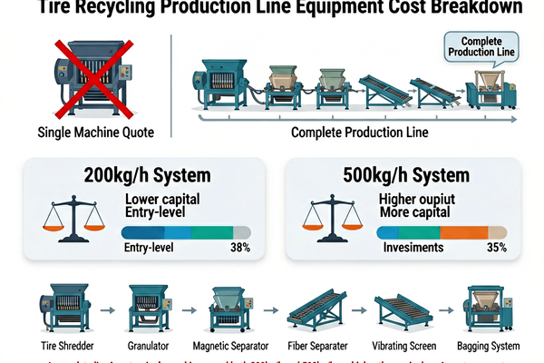 Tire recycling production line equipment cost breakdown