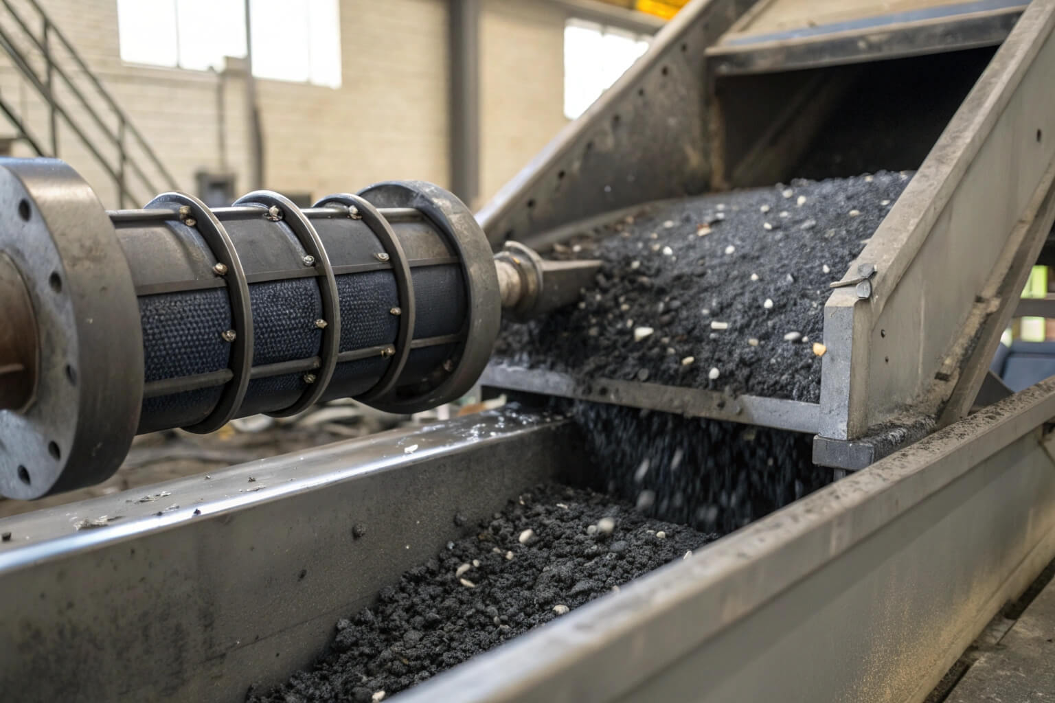 Hammer mill for rubber crumb production