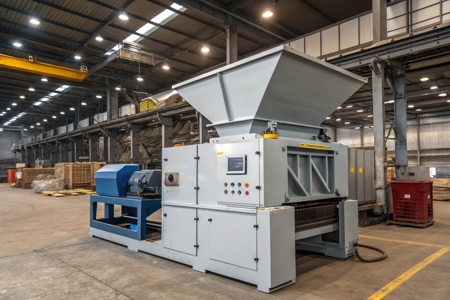 Single-shaft shredder for plastic and light materials