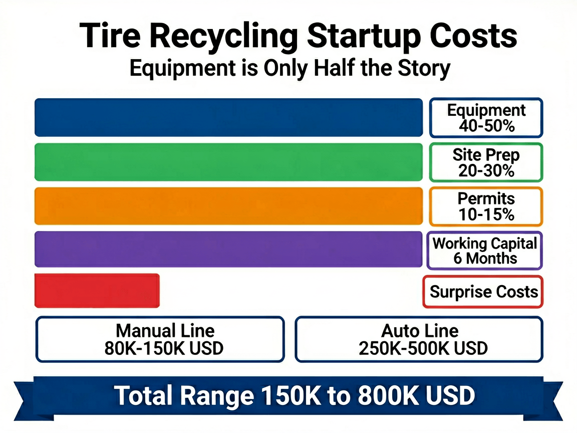 Tire recycling startup cost breakdown