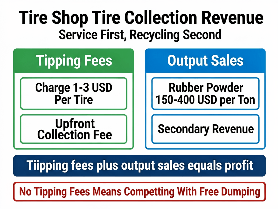Tire shop collection revenue model