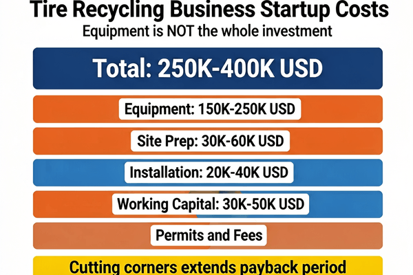 Tire recycling business startup costs breakdown
